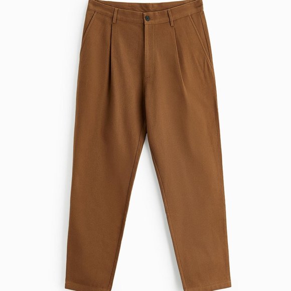 Zara Carrot Fit Pants in Tobacco
